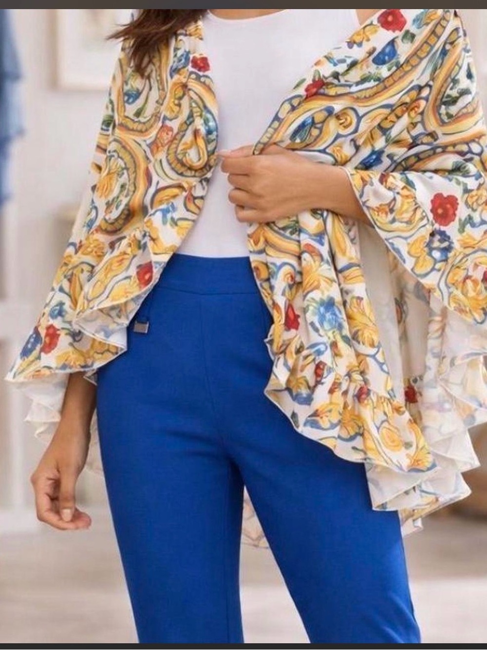 Alfani Vibrant Blue High-Waist Capri Pants